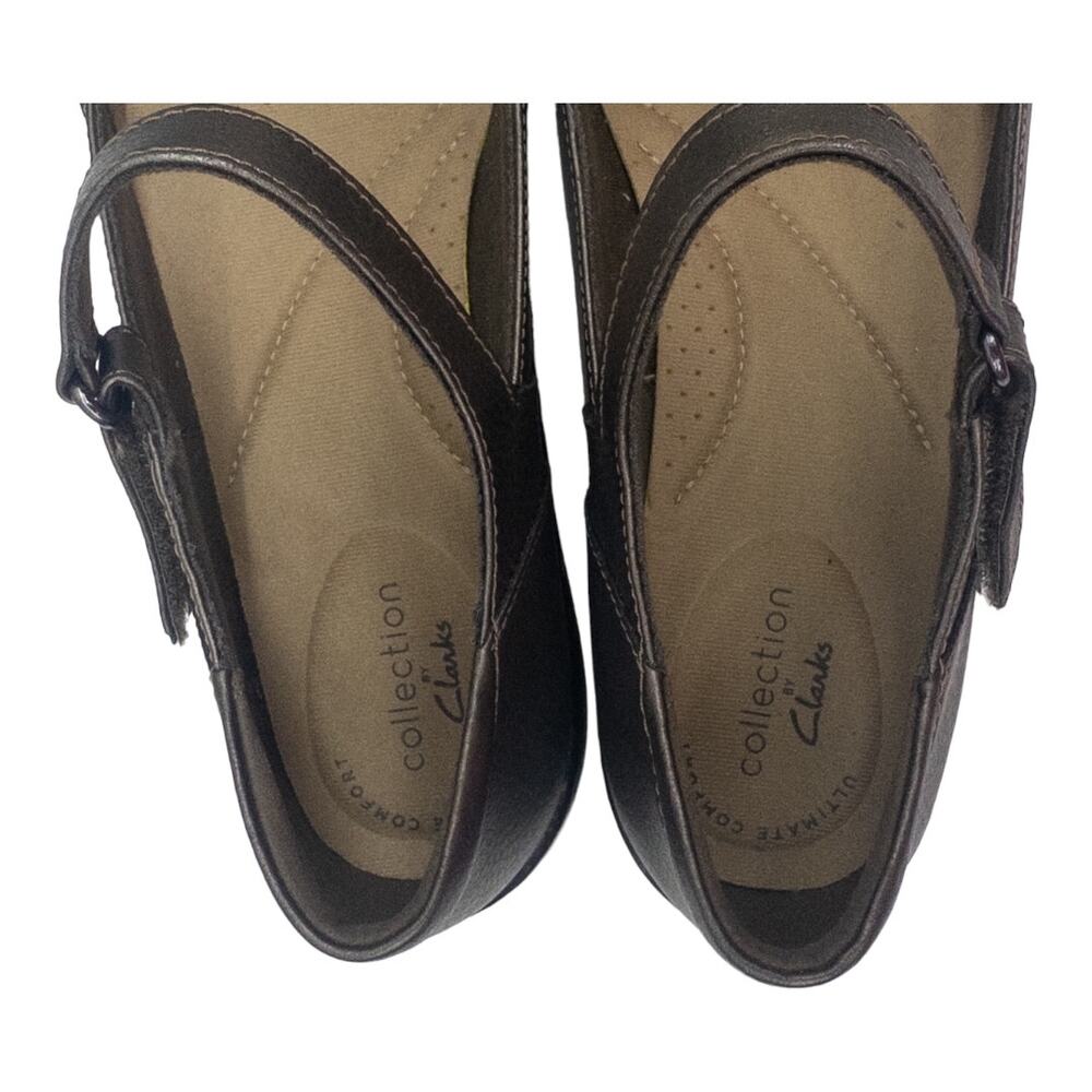 Clarks Metallic Cora Abby Mary Jane Flats 7.5 Women's - Picture 4 of 8